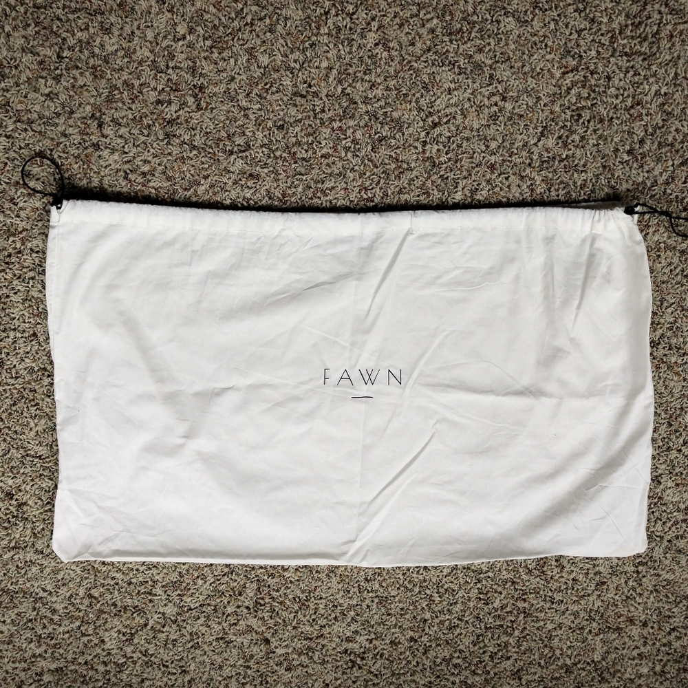 Fawn Design Weekender Duffle Travel Dust Bag Drawstring White